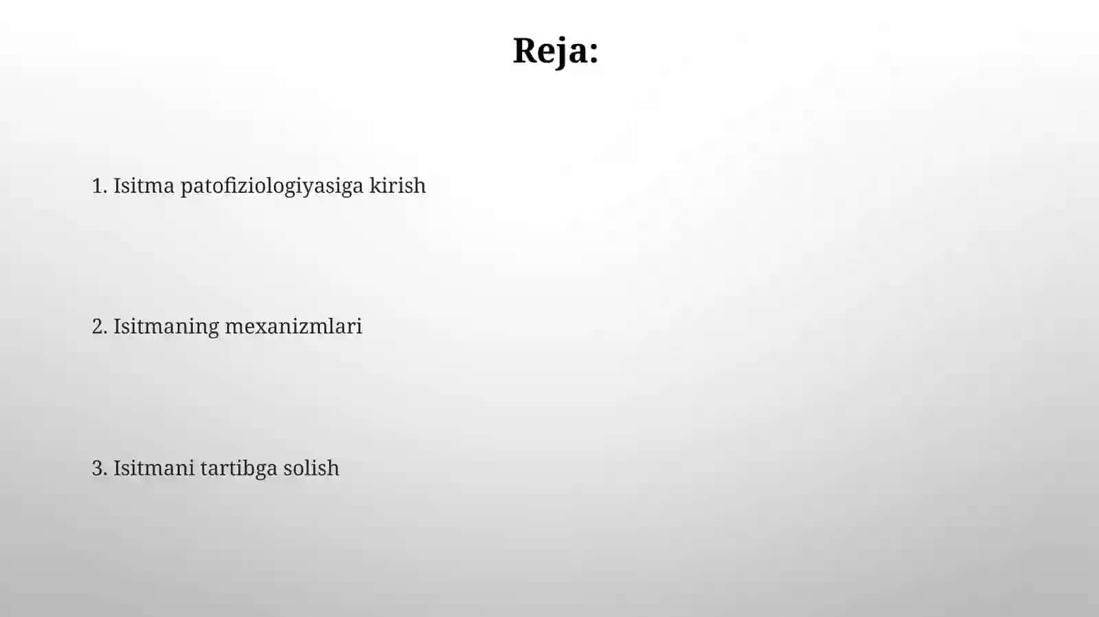 Isitma patofiziologiyasi 2