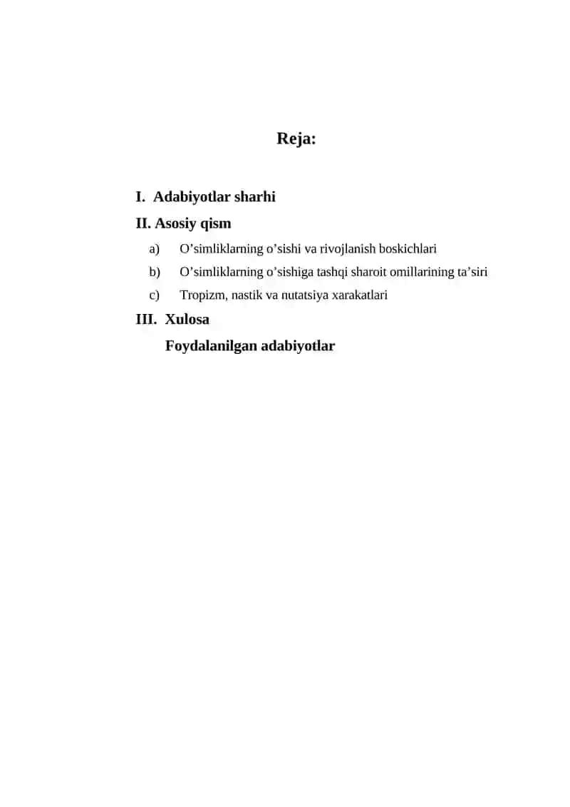O’SIMLIKLARNING O’SISHI VA HARAKATLANISHI 2