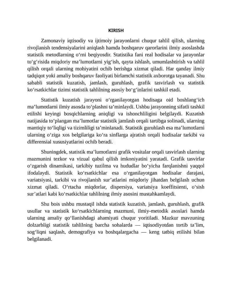 Statistik kuzatish 2