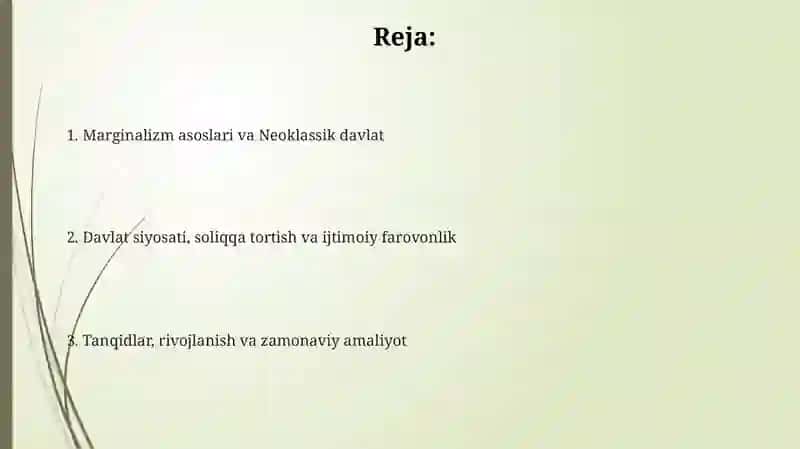 Marjinalizm va yangi klassik holat 2