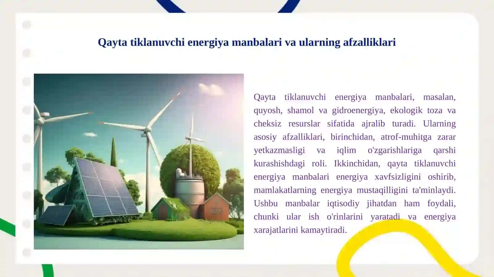 Alternativ yonilg'ilar haqida 2