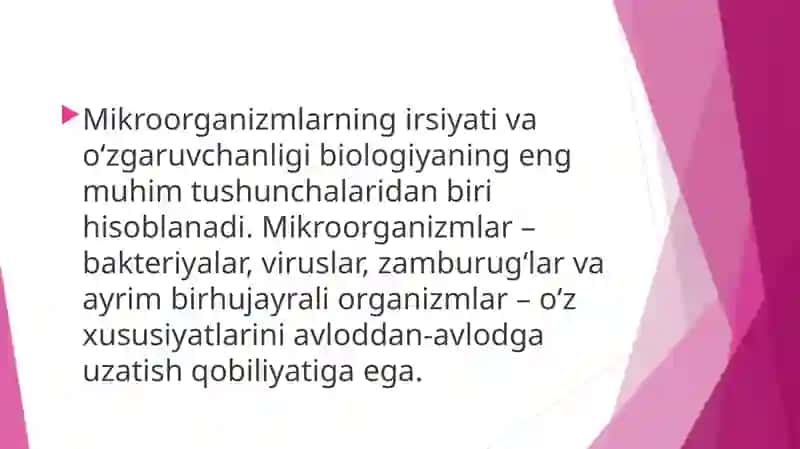 Mikroorganizmlarning ozgaruvchanligi va irsiyat 2