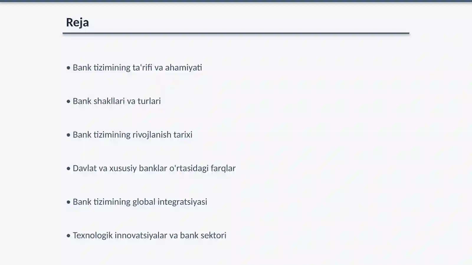 Bank tizimi va uning shakillarni kengayishi 2