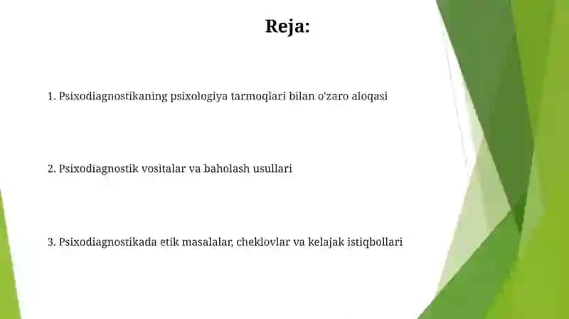 Psixodiognostika va psixalogiya tarmoqlari o'rtasidagi o'zaro bog'liqlik 2