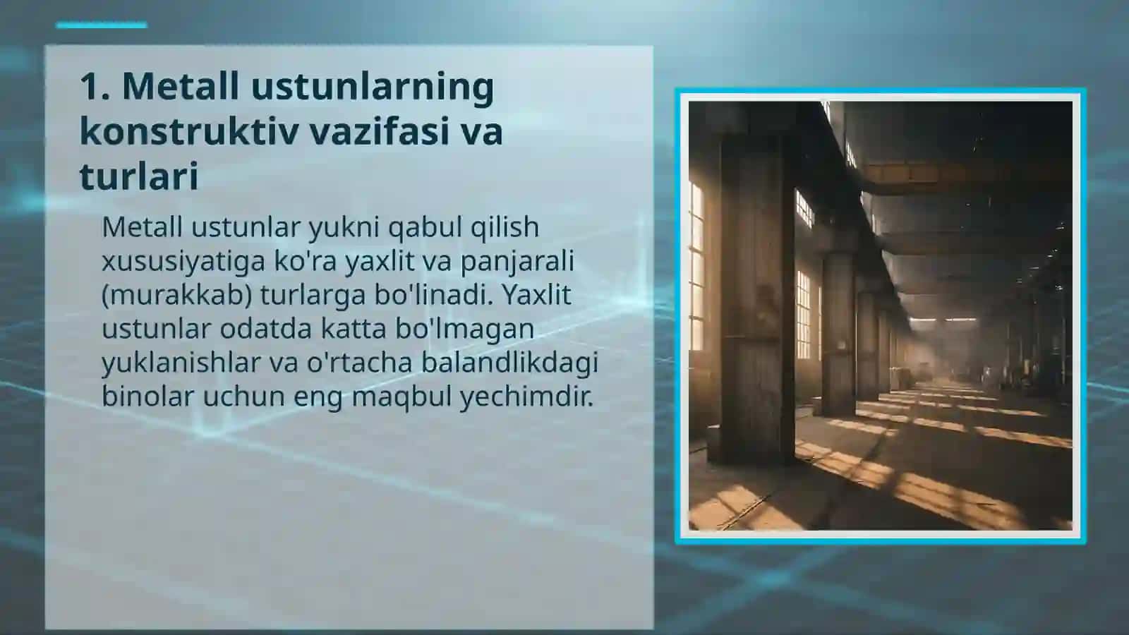 Metall ustunlar 2