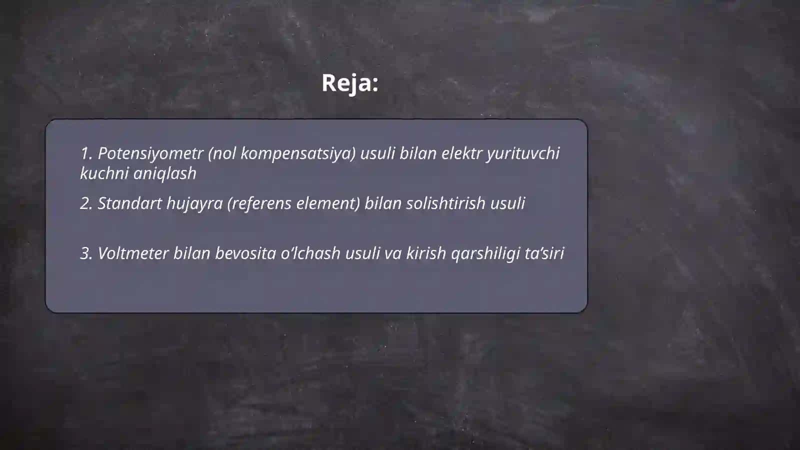 Elektr yurituvchi kuchni aniqlash usullari 2