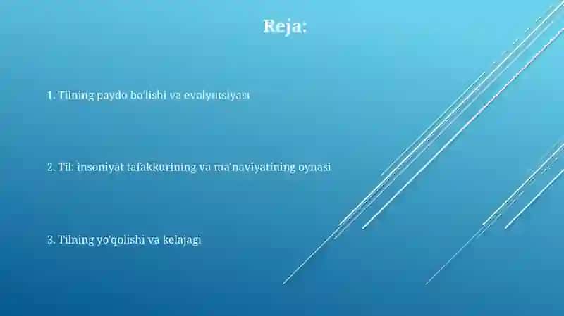 Tilning paydo bo'lishi 2
