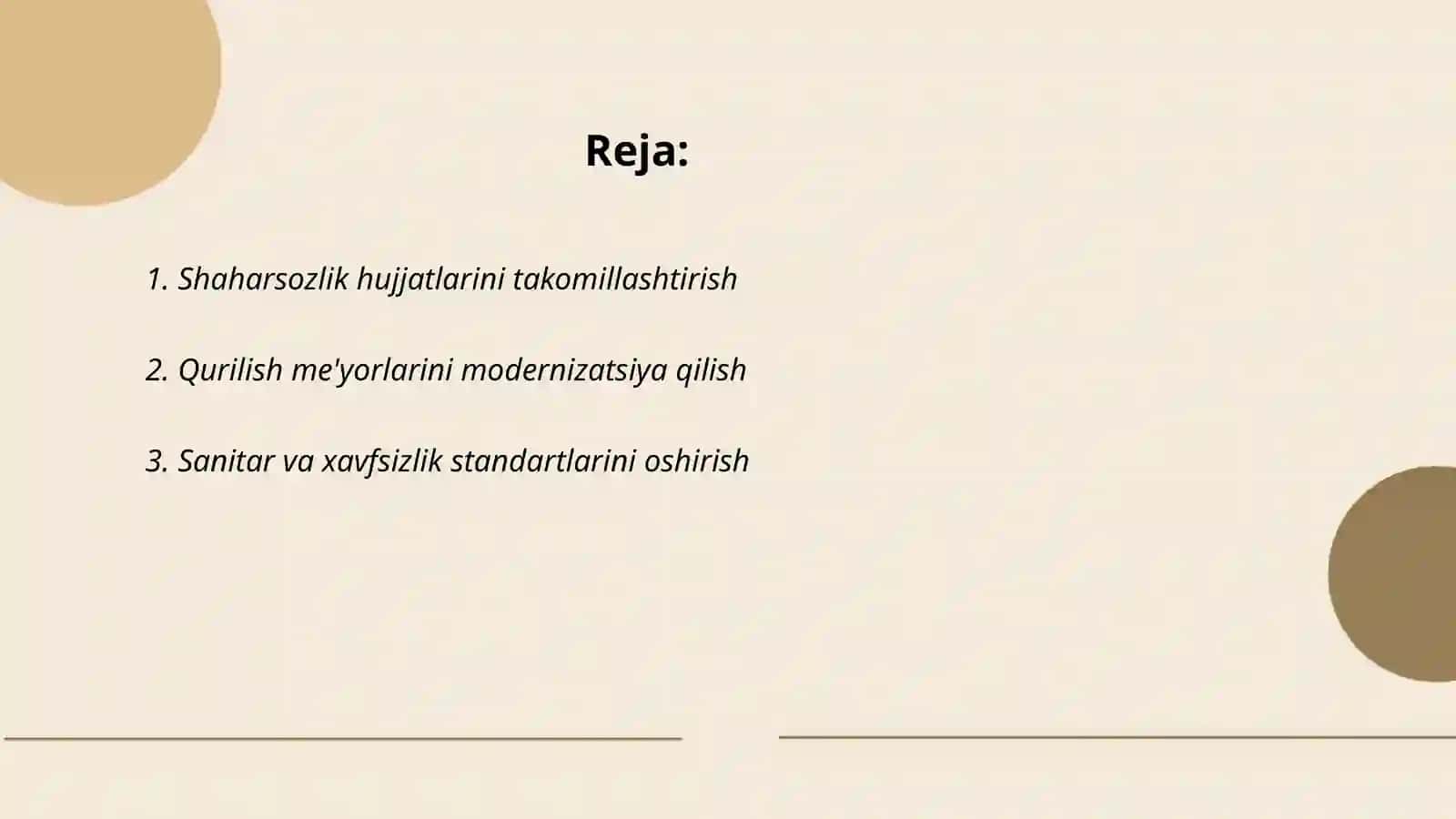 Õzbekiston Respublikasi Davlat Arxitektura va qurilish qōmitasi faoliyatini takomillashtirish chora-tadbirlari 2