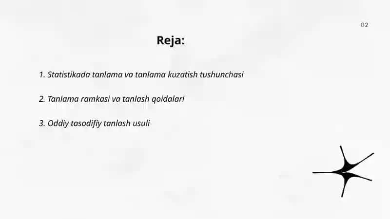 Statistikada tanlama kuzatish 2