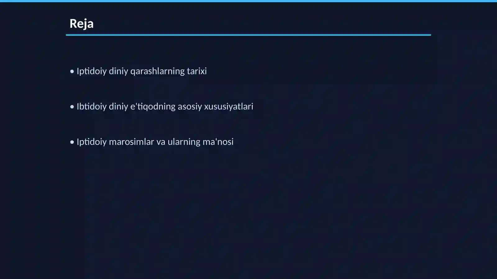 Iptidoiy diniy qarashlar 2