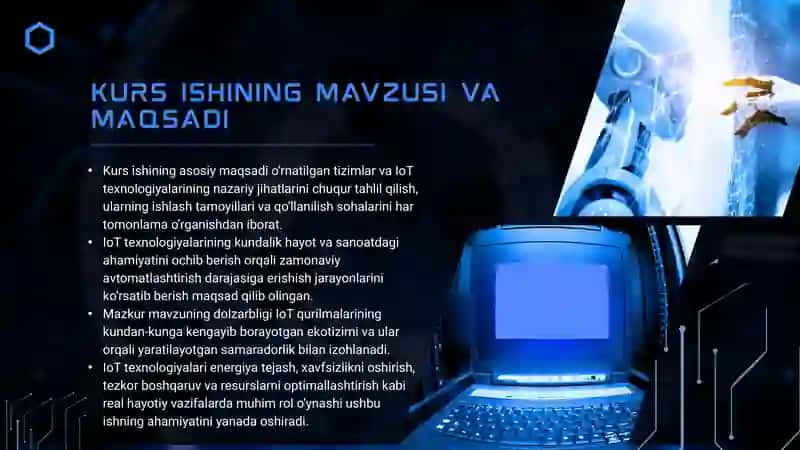 O'RNATILGAN TIZIMLARDA IOT (INTERNET OF THINGS) QO'LLANISHLARI 2