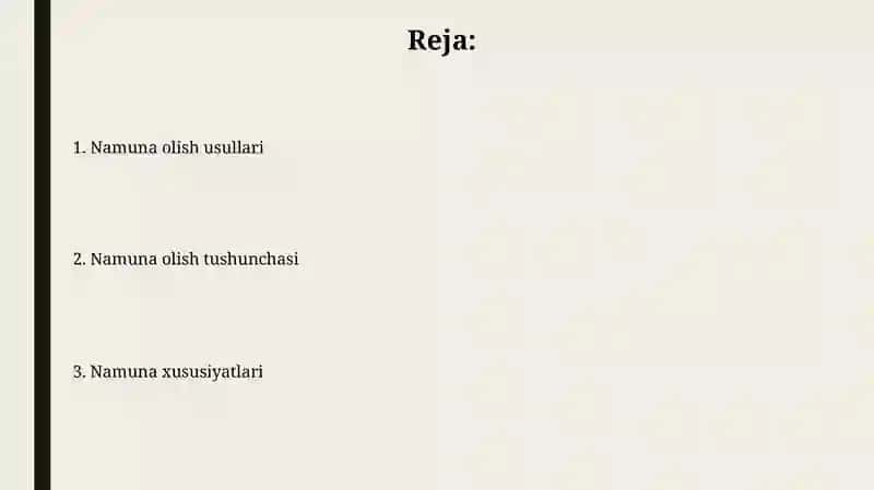 Namuna olish tushunchasi 2