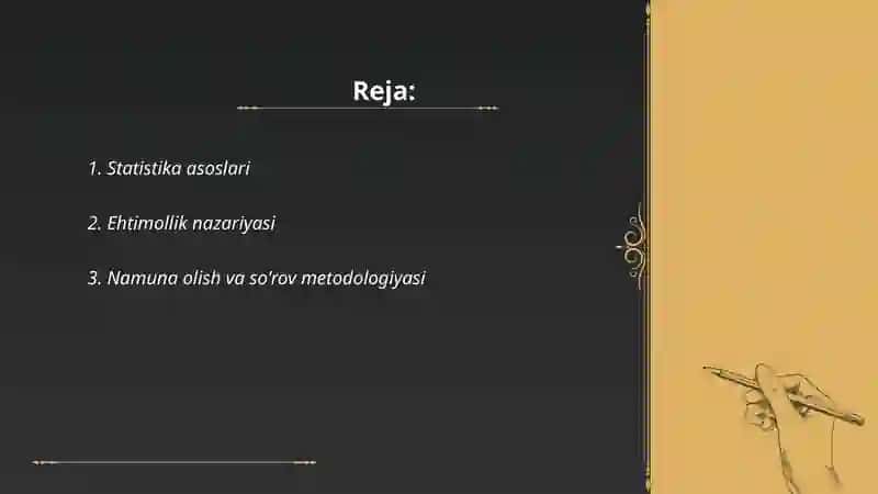 Statistika fani predmeti 2