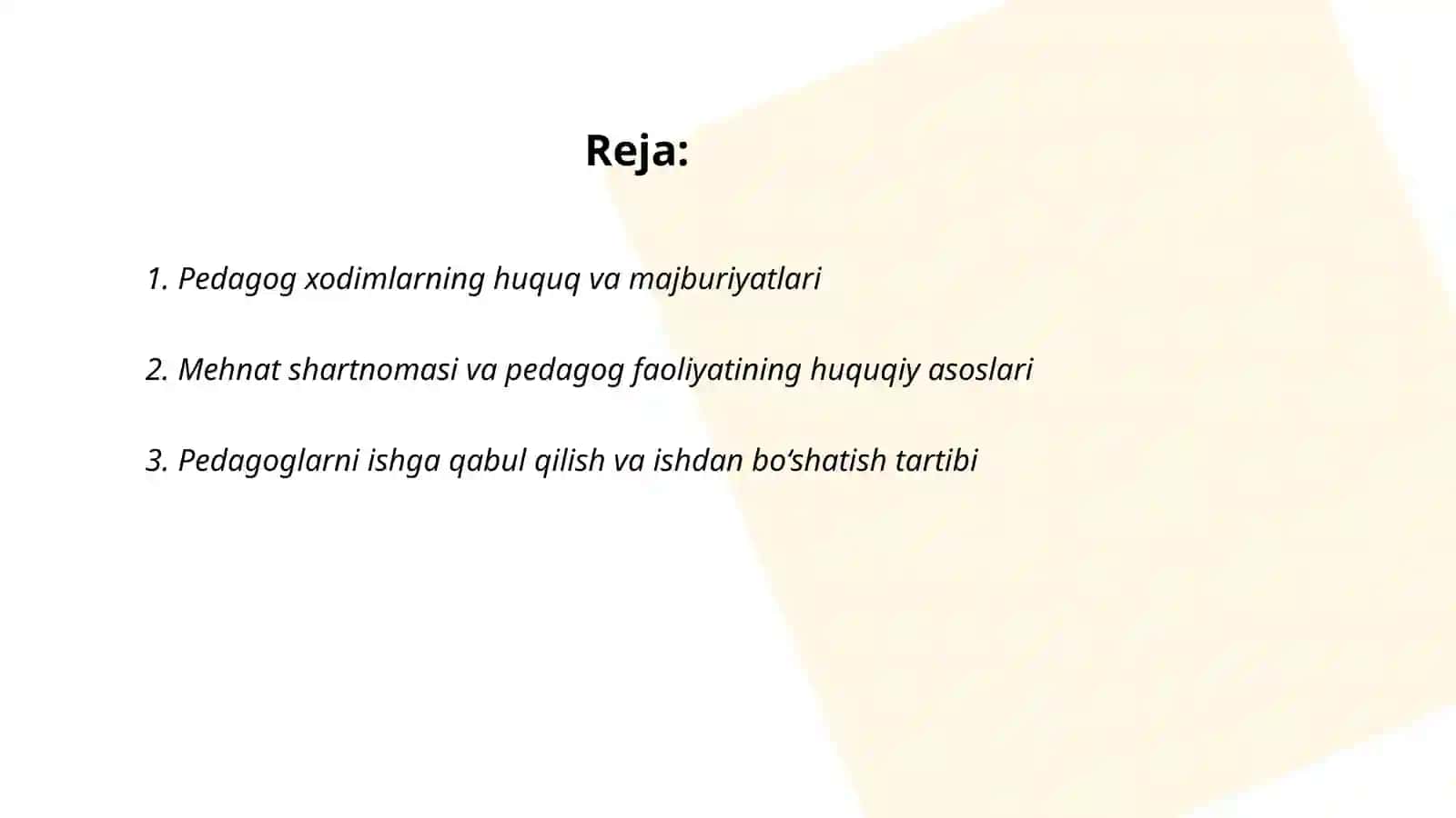 Pedagog xodimlarning huquq va majburiyatlari 2
