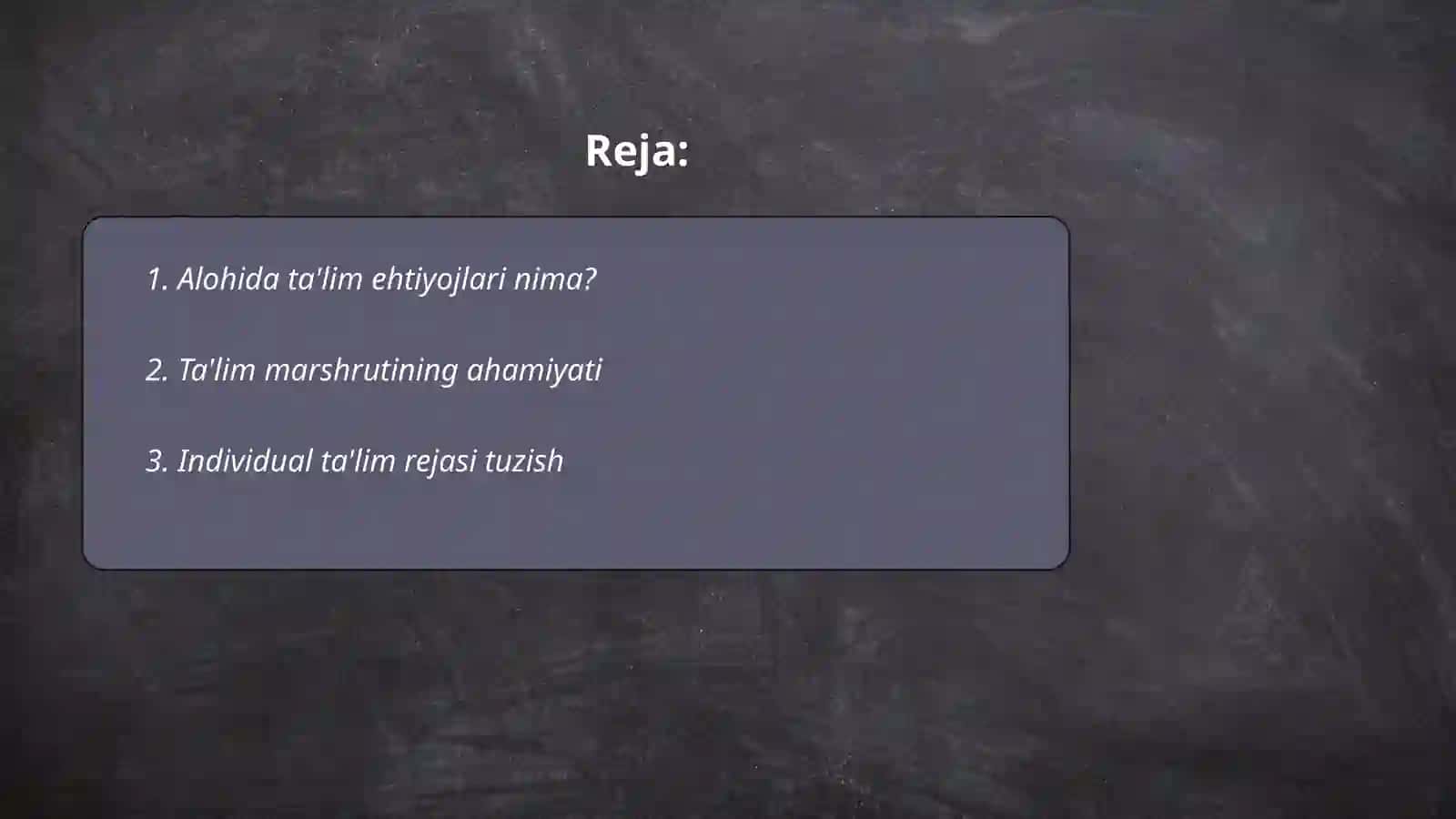 Alohida ta'lim ehtiyojlariga ega bolaning ta'lim marshrutining modeli 2