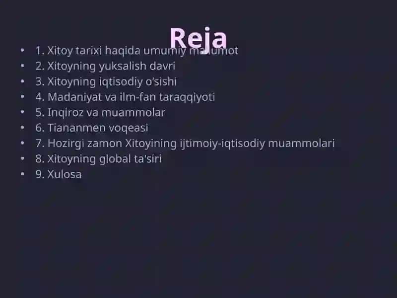 Xitoy Tarixi Haqida Umumiy Ma'lumot 2