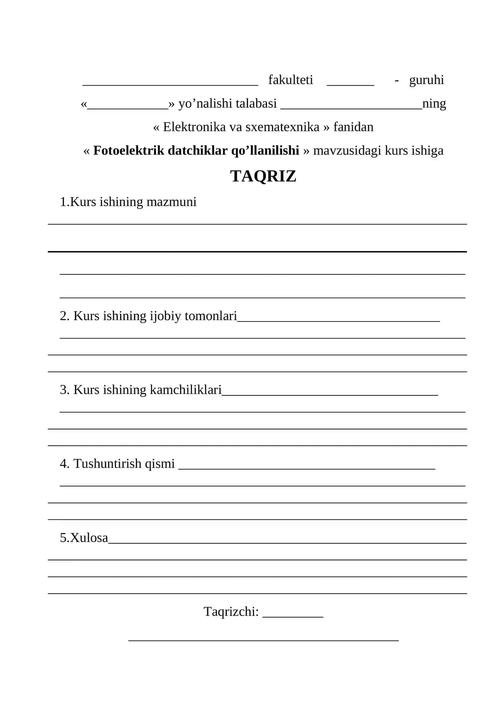 Fotoelektrik datchiklar qo'llanilishi 2