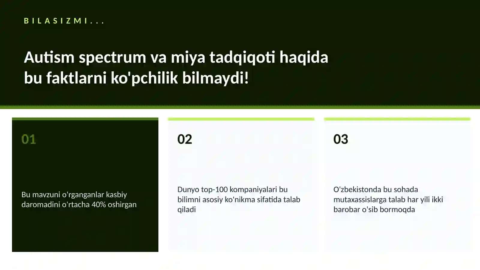 AUTISM SPECTRUM VA MIYA TADQIQOTI 2