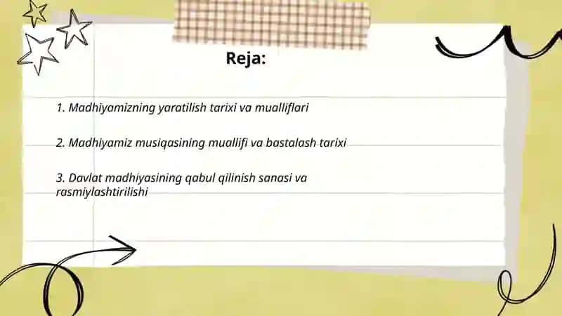 Madhiyamiz tarixi va mazmuni haqida 2