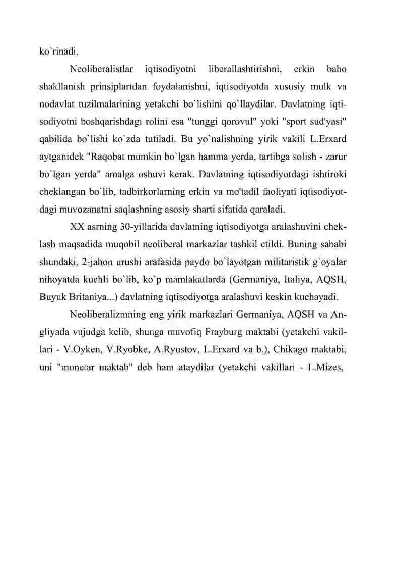 NEOLIBERALIZM VA IJTIMOIY BOZOR XO’JALIGI 2