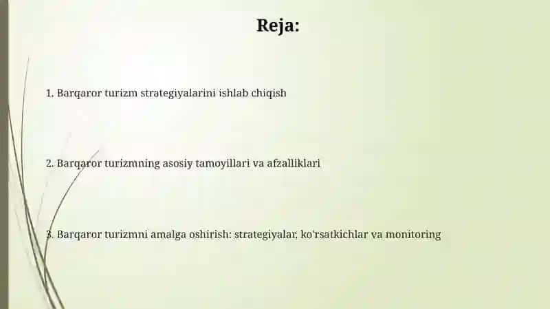 Barqaror turizm strategiyalari 2