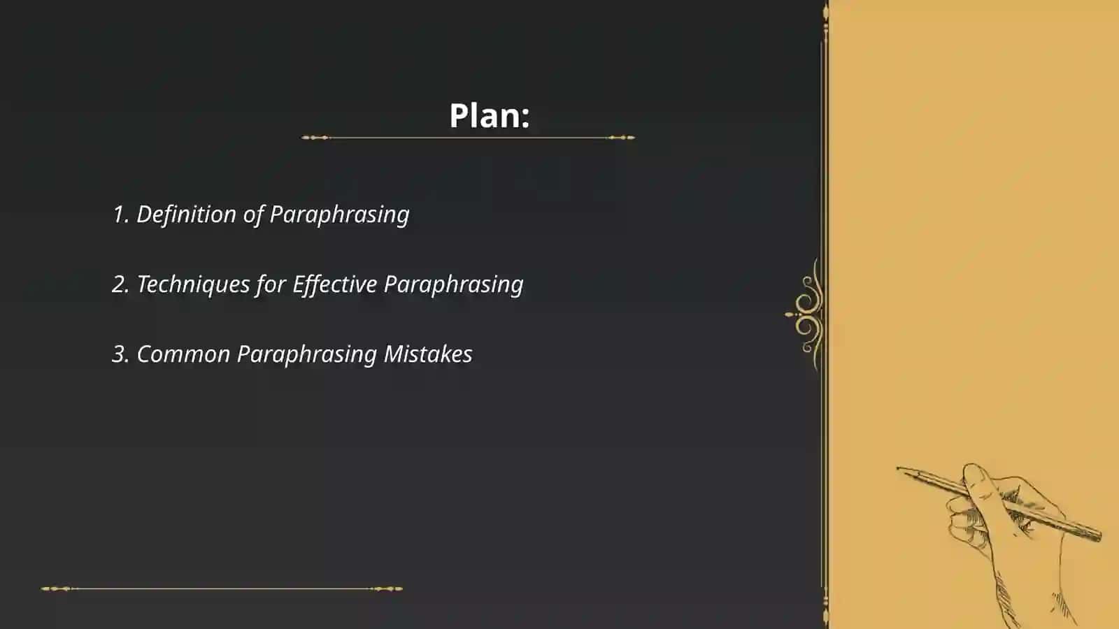 Paraphrasing and Plagiarism 2