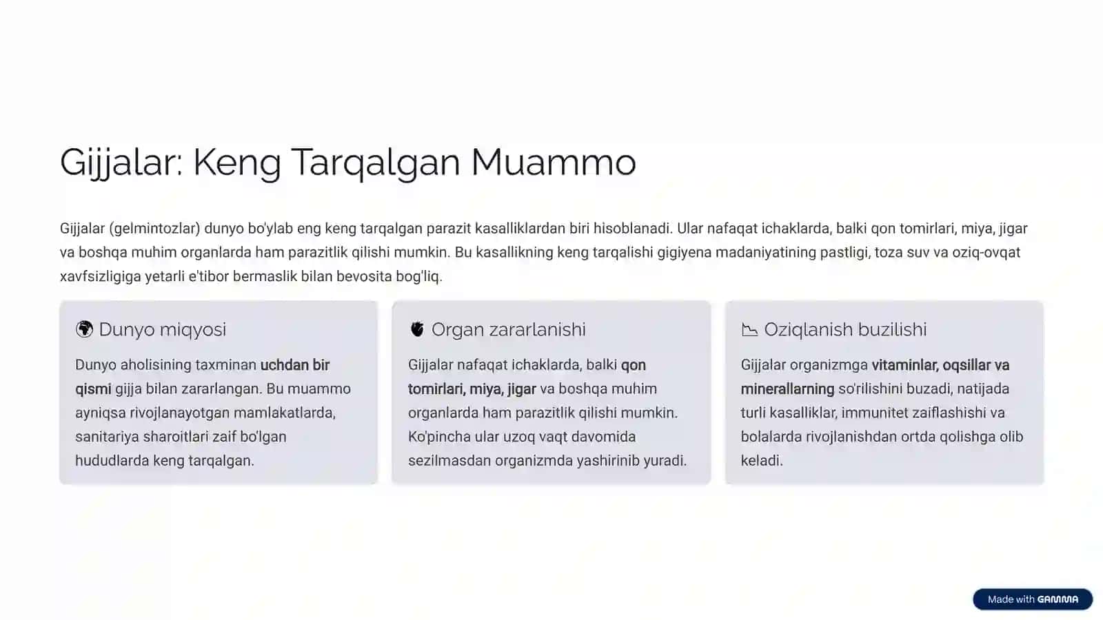 Gijjalarga Qarshi Vositalar 2