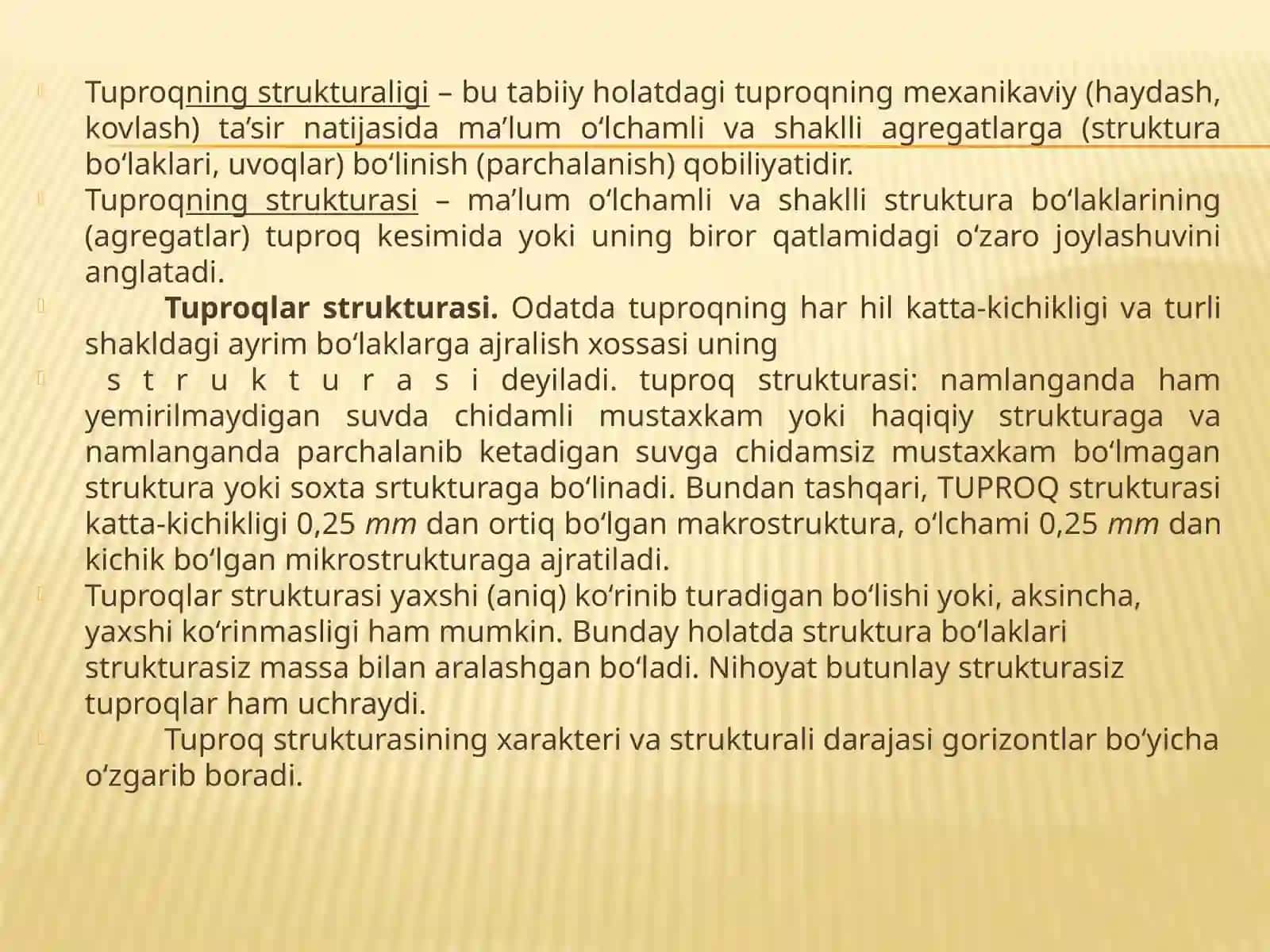 Tuproq strukturasining turlari 2