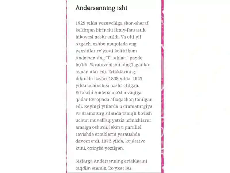 Hans Kristian Andersen hayoti 2