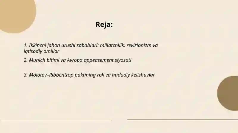 Ikkinchi jahon urushi boshlanishi va yakunlari 2