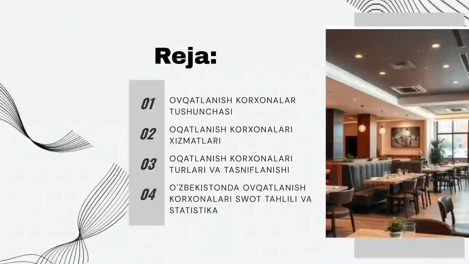 Turizmda ovqatlanish korxonalari 2