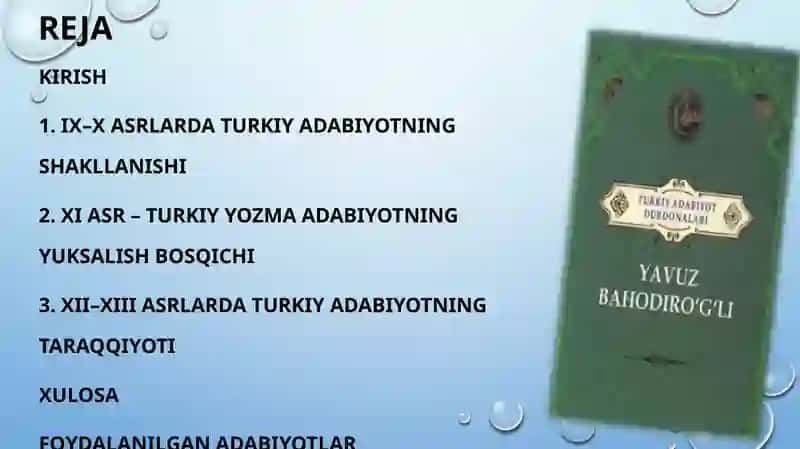 IX–XIII asrlardagi turkiya adabiyoti 2
