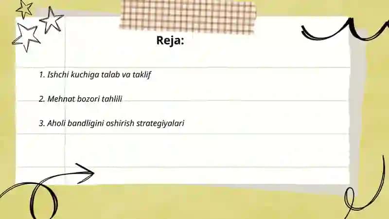 Ishchi kuchi bozori va bandliki 2
