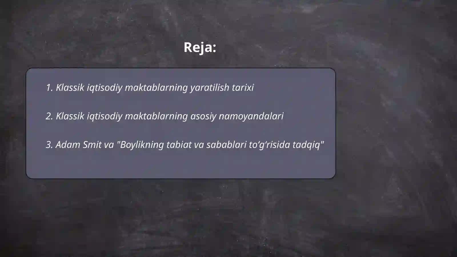 Klassik iqtisodiy maktablarning yaratilish tarixi 2