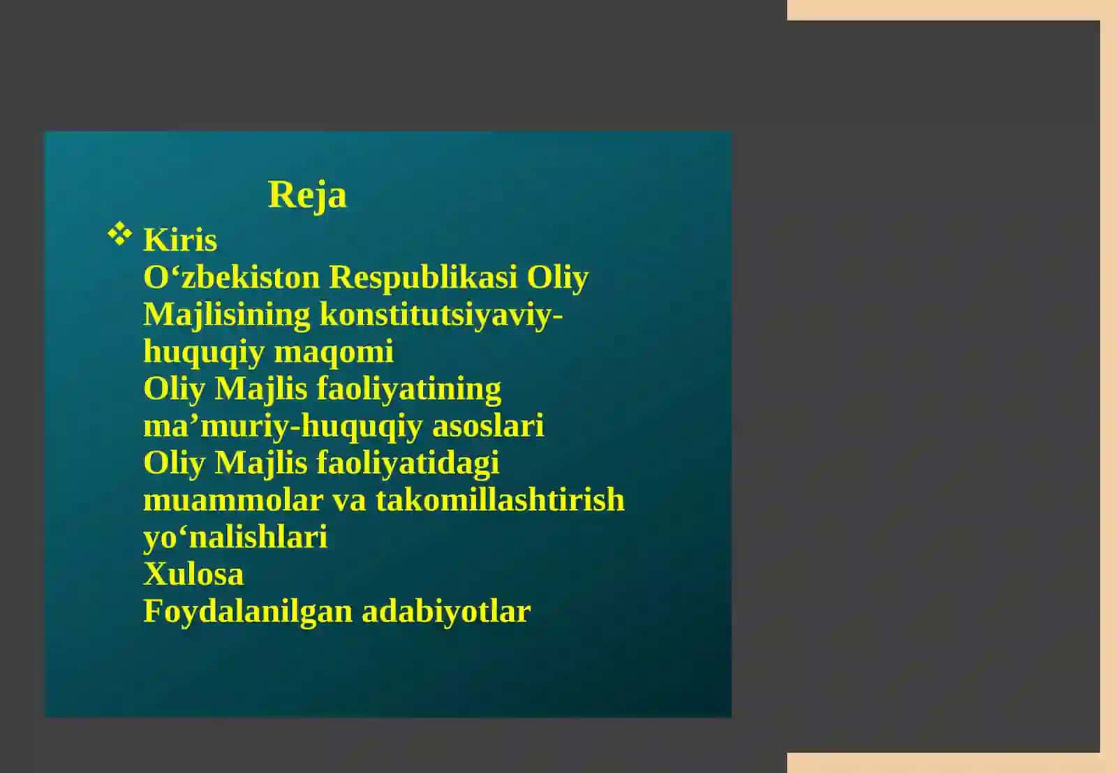 O‘zbekiston Respublikasi Oliy Majlisi 2