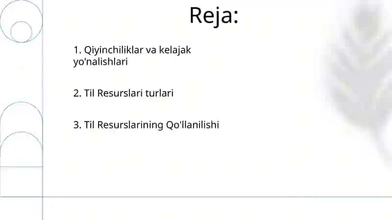 Til Resurslari turlari 2
