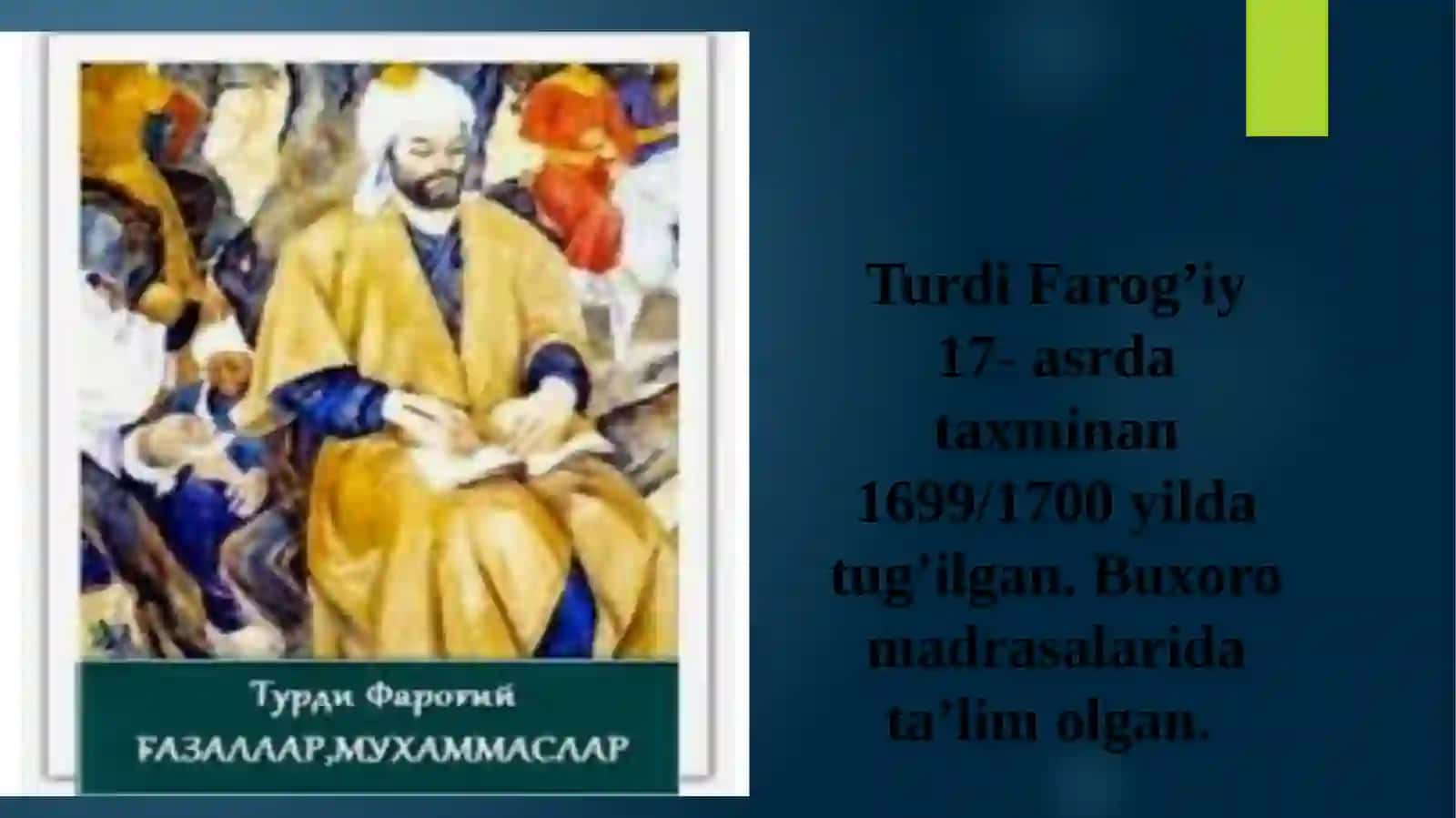 TURDI FAROG’IYNING HAYOT VA IJODI 2