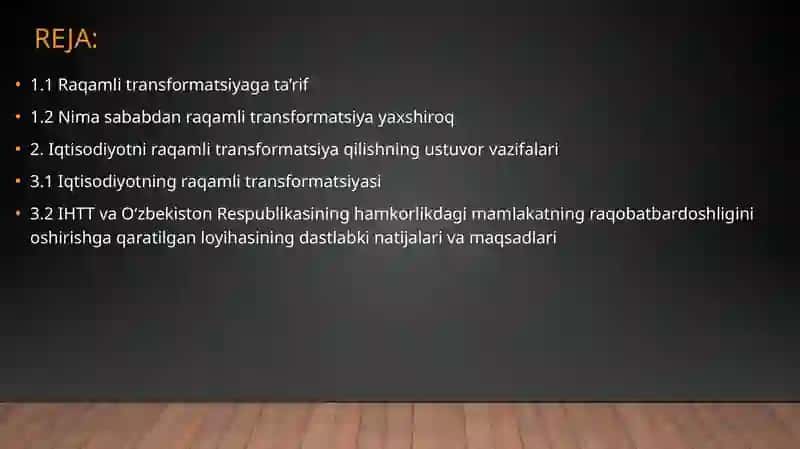 Iqtisodiyotning turli sohalarida raqamli transformatsiya 2