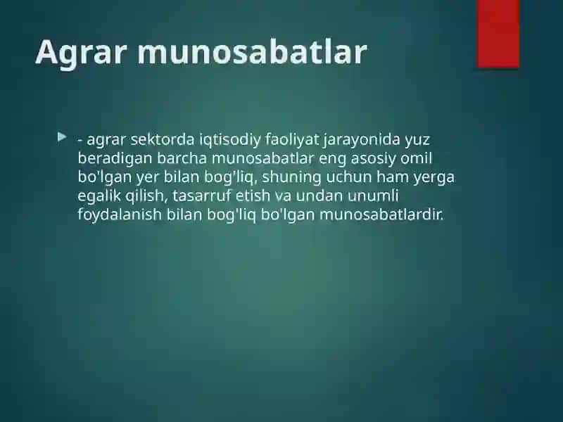 Agrar munosabatlar va agrobiznes 2
