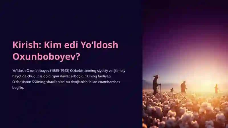 Yoʻldosh Oxunboboyev: Millatning buyuk oʻgʻloni 2