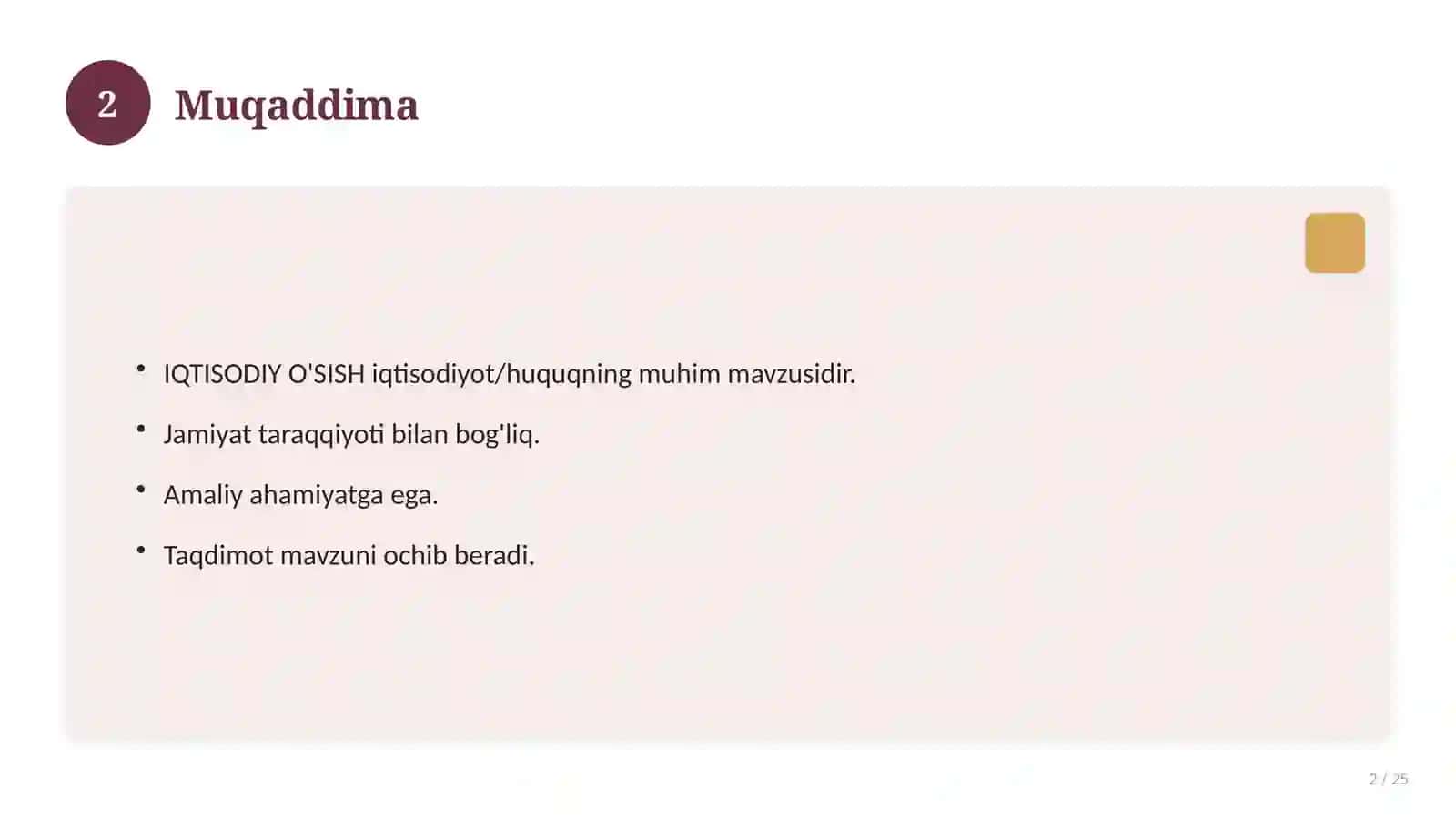 IQTISODIY O'SISH 2