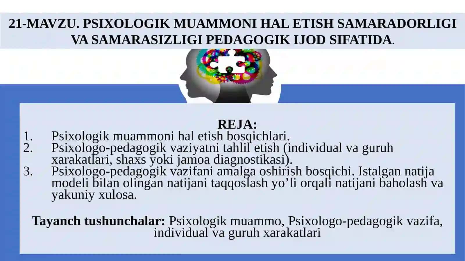 N.I. Kozlov psixologik muammolari 2