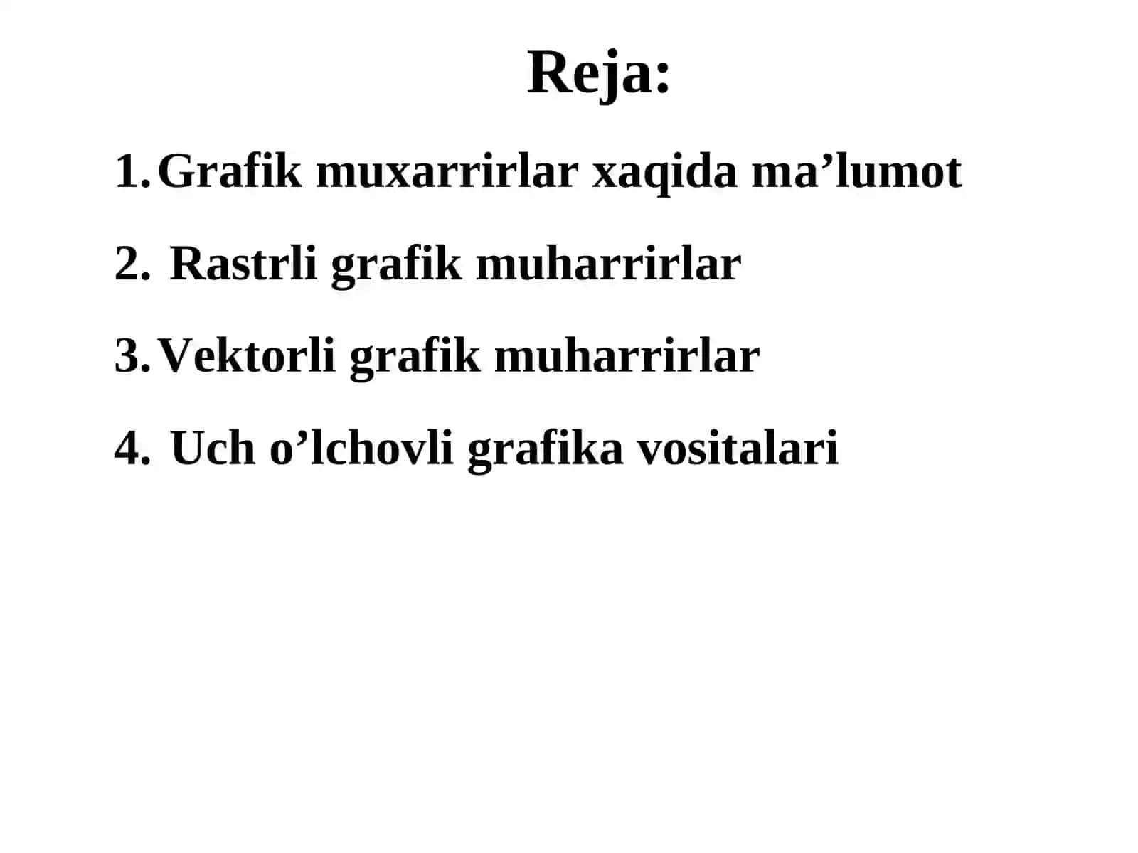 Kompyuter grafikasi tushunchasi va turlari 2