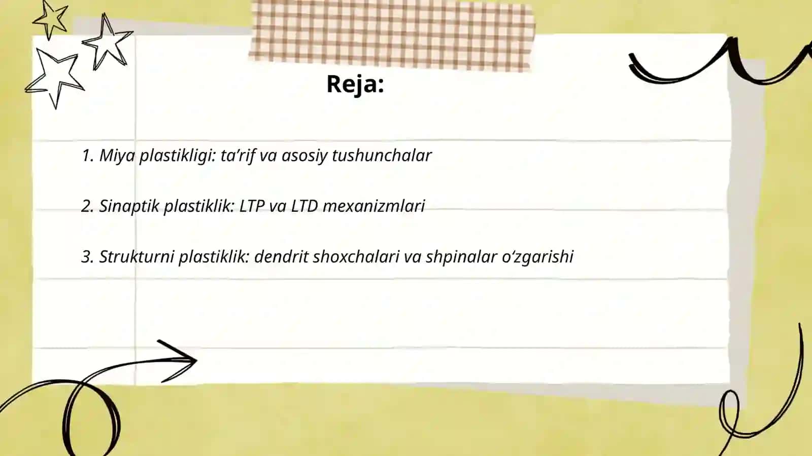 Miya plastikligi va neuroplastika jarayonlari 2