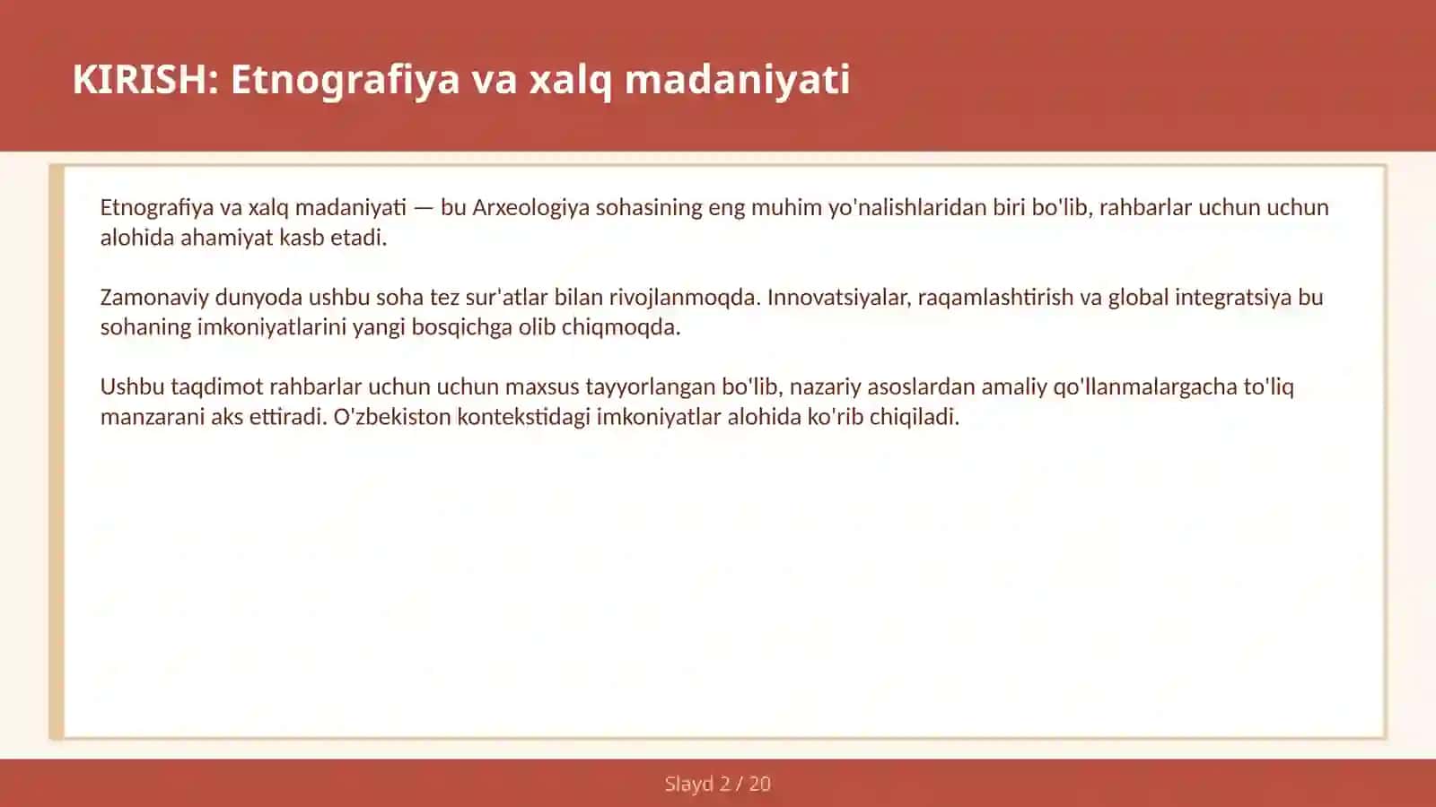 ETNOGRAFIYA VA XALQ MADANIYATI 2