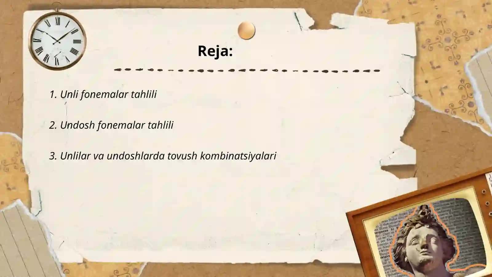 Unli va undosh fonemalar tasnifi 2