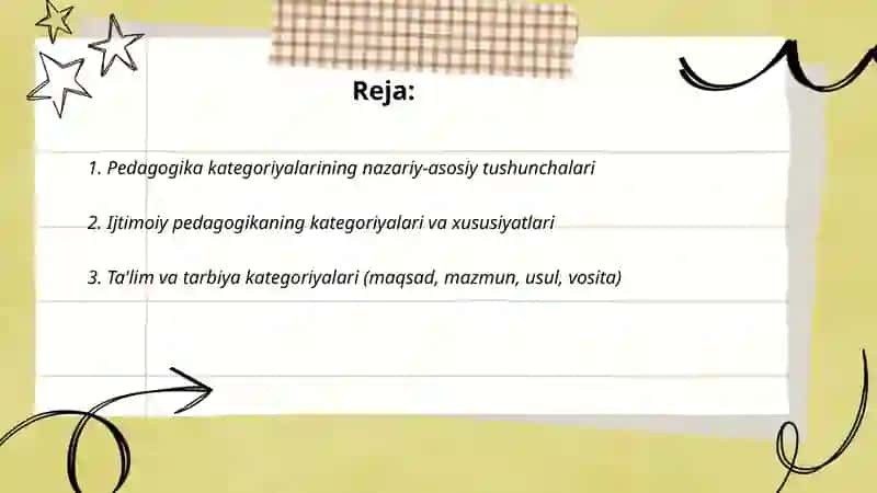 Pedagogika va ijtimoiy pedagogikaning katigoriyalari 2