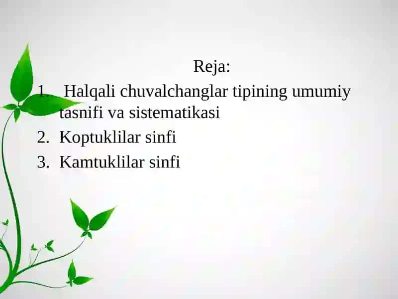 Halqali chuvalchanglar 2