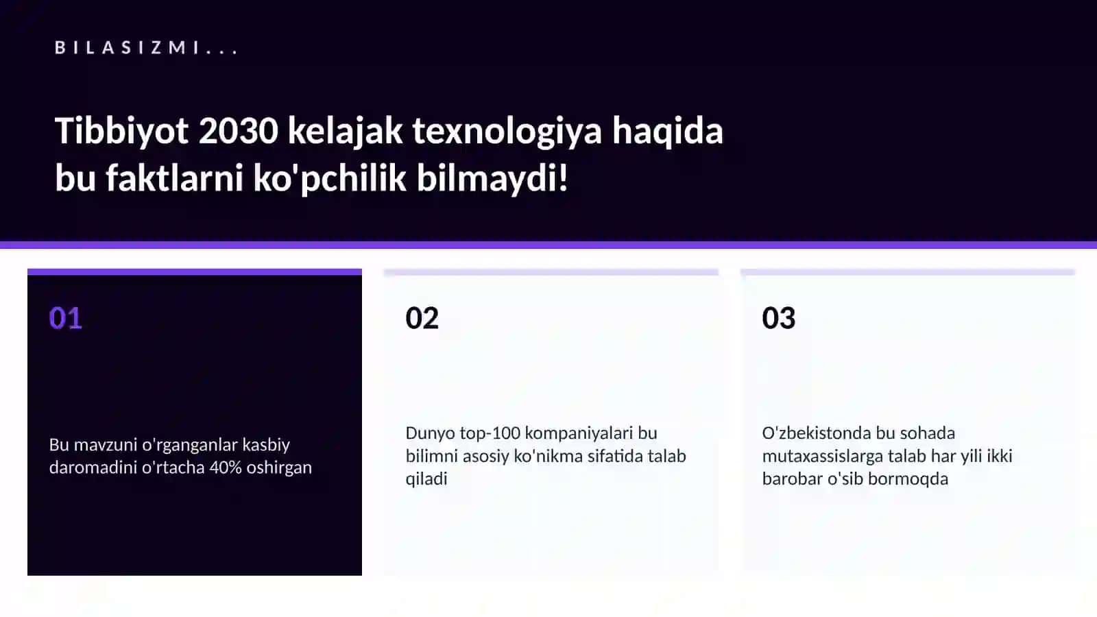 TIBBIYOT 2030 KELAJAK TEXNOLOGIYA 2