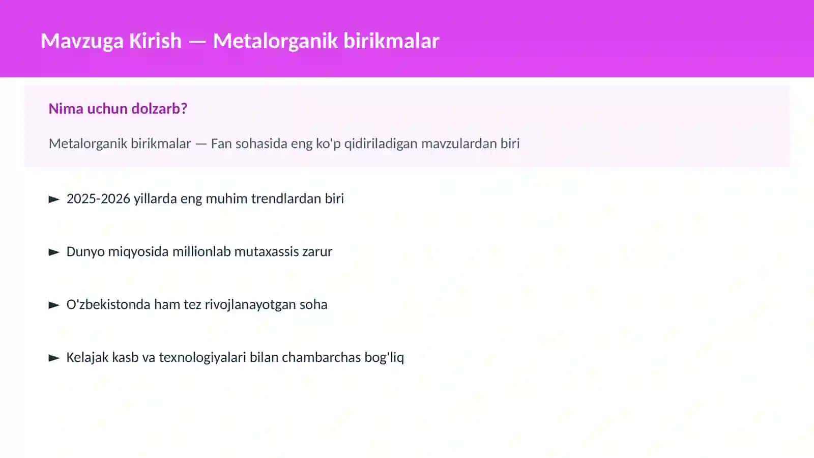 Metalorganik birikmalar 2
